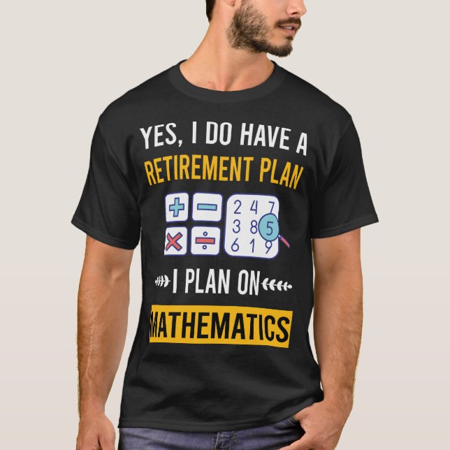 Pension matematik Math Math Math T Shirt (Framsida)