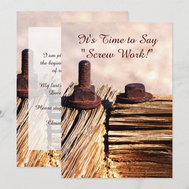 Pension-meddelande, fartygsarbete meddelande (Fram/baksida)