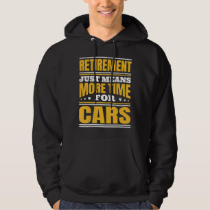 Pension mer tid för bilar hoodie