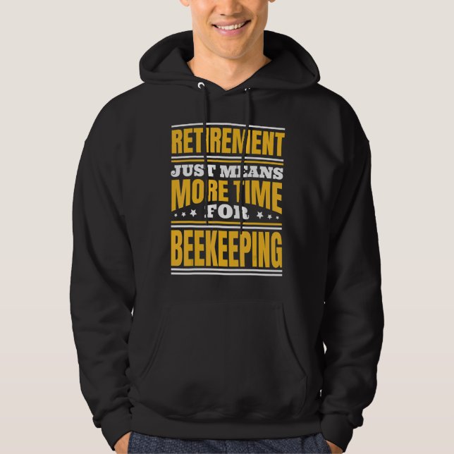 Pension mer tid för biodling hoodie (Framsida)