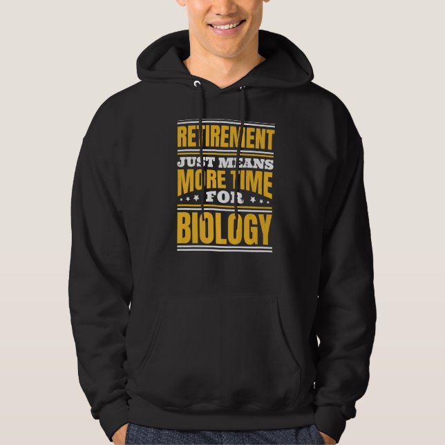 Pension mer tid för biologi hoodie (Framsida)