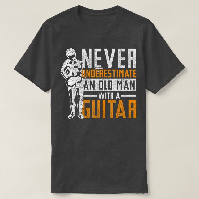 Pension Musician Guitar Music Retrött Guitarist T Shirt (Design framsida)
