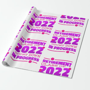 pension-nedräkning pensionerad 2022 lustig rosa presentpapper