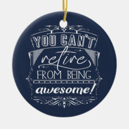 Pension Notera blå Anpassningsbar Retire Fantastis Julgransprydnad Keramik