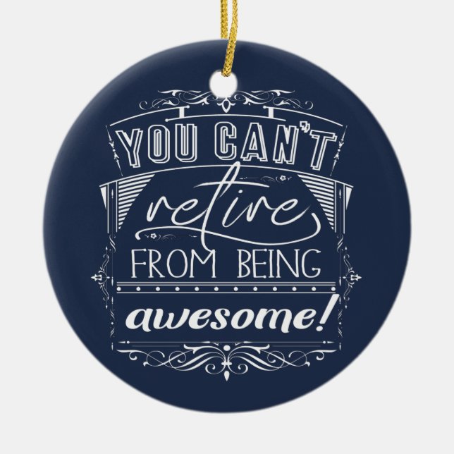 Pension Notera blå Anpassningsbar Retire Fantastis Julgransprydnad Keramik (Framsidan)