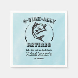 Pension O-fish-ally pensionerade roligt fiske Pappersservett