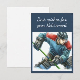 Pension önskemål Boys Hockey Player Coach Tack Kort