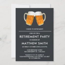Pension Party Beer Cheers Inbjudningar