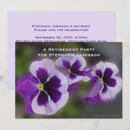 Pension Party, Blommigt Blek Lila blommor, Namn, Inbjudningar