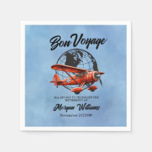 Pension Party Bon Voyage Travel Globe Flygplan