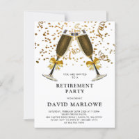 Pension Party Champagne Guld Glitter Konfetti