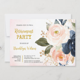Pension Party Elegant Watercolor Blommigt Inbjudningar