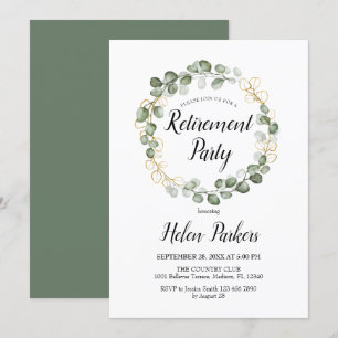 Pension Party Eucalyptus Folium Utandning Inbjudningar