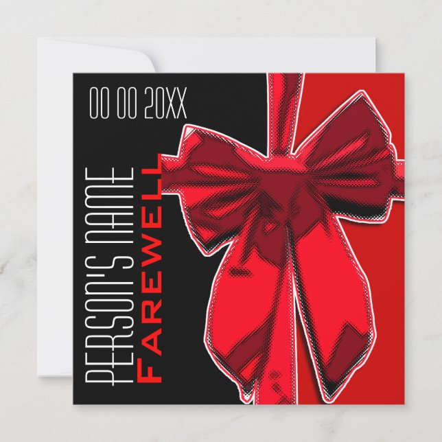 Pension party farewell adjö CUSTOMIZE Inbjudningar (Framsida)