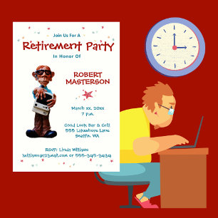 Pension Party Firande munny dator Geek Inbjudningar