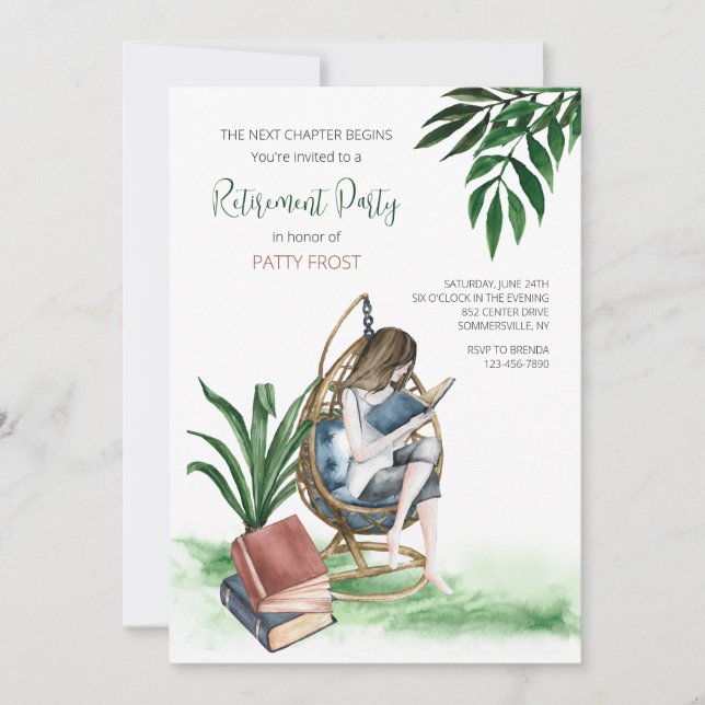 Pension Party för inbjudan till kvinnor (Framsida)