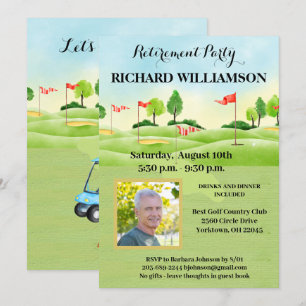 Pension Party fotofoto Golf Party Inbjudningar