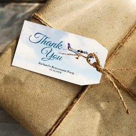 Pension Party Gift-Märkre med flygplanskonstruktio Presentetikett