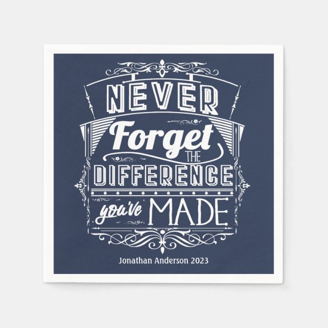 Pension Party glöm aldrig Pappersservett (Framsidan)