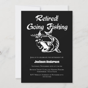 Pension Party Going Fishing Inbjudningar