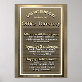 Pension Party Golden Handskakning Poster