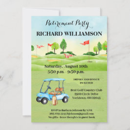 Pension Party Golf Party Inbjudningar