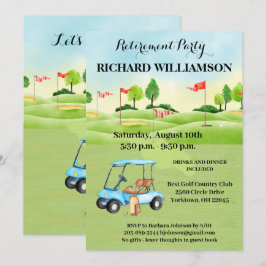 Pension Party Golf Party Inbjudningar