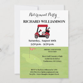 Pension Party Golf Party Inbjudningar