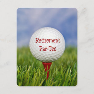 Pension Party Golf-tema Inbjudningar