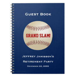 Pension Party Guest Bok, Baseball, Grand Slam Anteckningsbok Med Spiral
