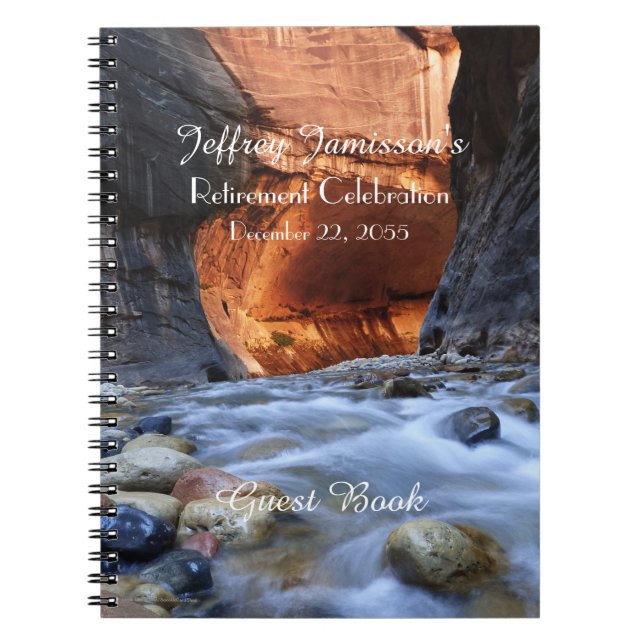 Pension Party Guest Bok, Zion Narrows Anteckningsbok (Framsidan)