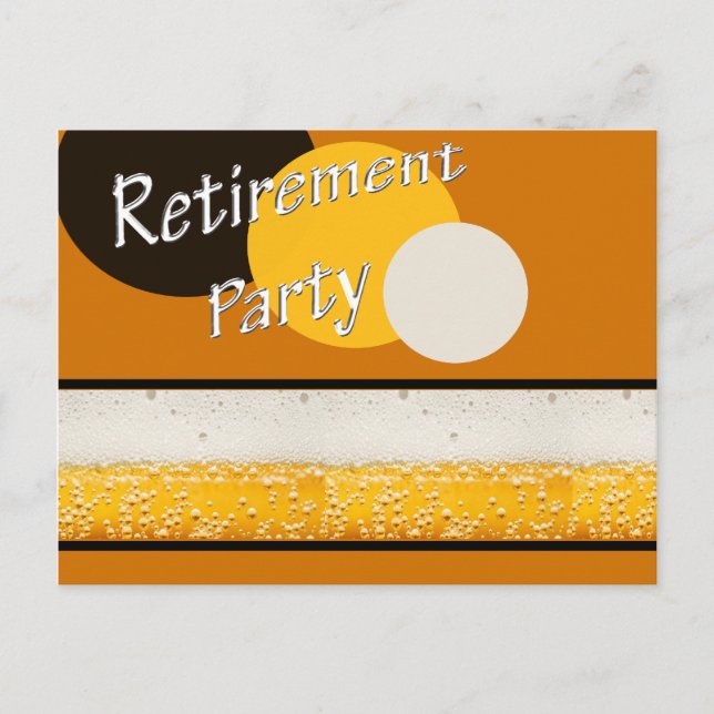 pension party inbjudan vykort (Framsida)
