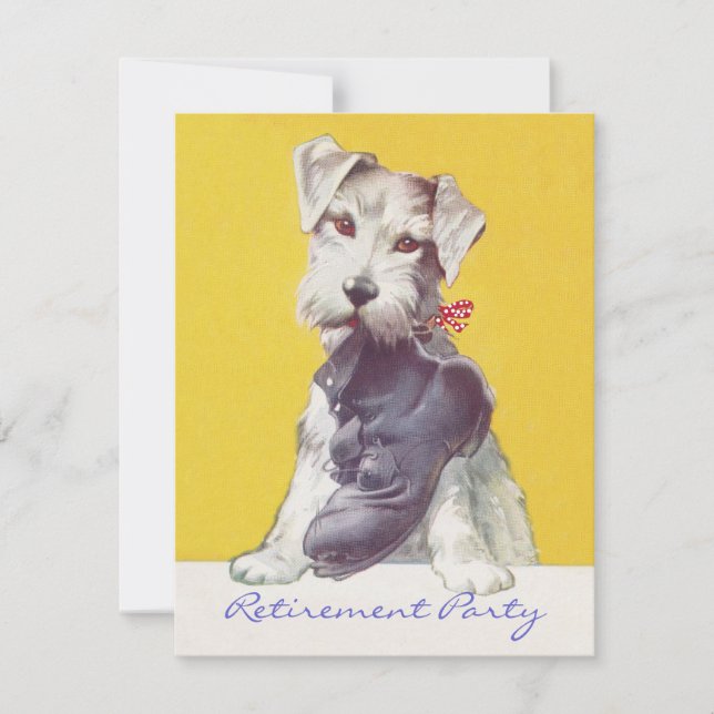 PENSION PARTY INBJUDANDE ARBETET BÖRJA nu Hund Lek Inbjudningar (Framsida)