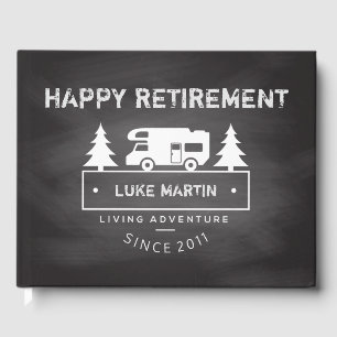 Pension Party Lärare Chalkboard RV Travel Gästböcker