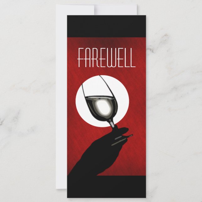 Pension party pensionerar farväl CUSTOMIZE Inbjudningar (Framsida)