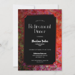 Pension Party Red and Black Middag Inbjudningar