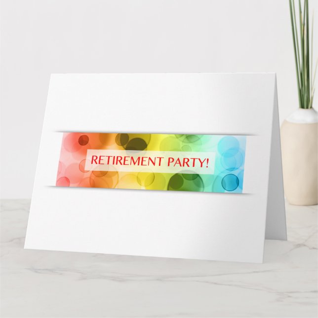 pension party (regnbåge) kort (Framsida)