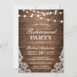 Pension Party | Rustic Wood String Ljus Snöre Inbjudningar