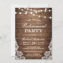 Pension Party | Rustic Wood String Ljus Snöre Inbjudningar