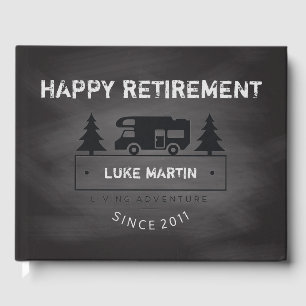Pension Party RV Camper Teacher Chalkboard Gästböcker