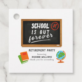 Pension Party School Teacher Blackboard Gåvor Etiketter