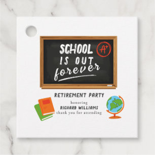Pension Party School Teacher Blackboard Gåvor Etiketter