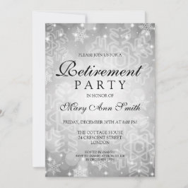 Pension Party Silver Winter Bokeh Ljus Inbjudningar