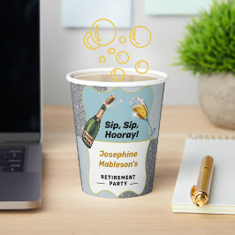 Pension party, Sip Sip Hooray Champagne Design