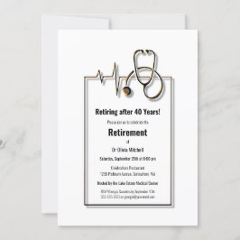 Pension Party Sjukvårdssjuksköterska Doktor Stetho Inbjudningar