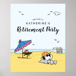 Pension Party | Snoopy & Woodstock på stranden Poster