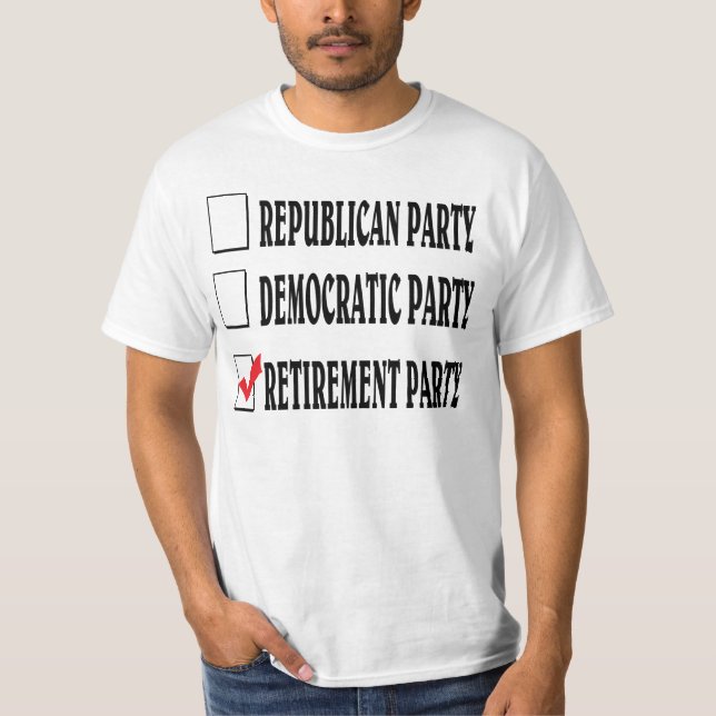 Pension party. t shirt (Framsida)