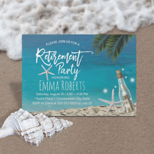 Pension Party Tropiska Starfish Beach Flaska Inbjudningar