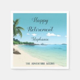 Pension Party Tropiska stranden Handflatan Träd Pappersservett