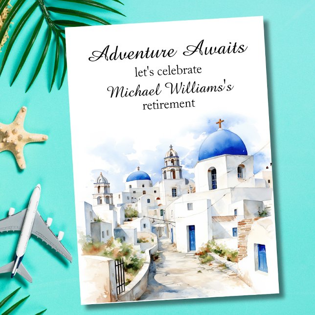 Pension Party Vintage  Färgbyn Grekland Inbjudningar (Skapare uppladdad)